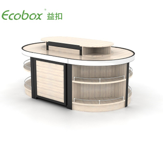 Ecobox GMG-002 Gabinetes de supermercado de madera de acero exhibidores de estantes de isla