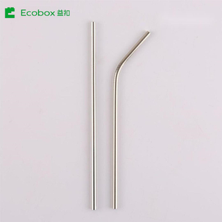 Leche de bebida de vaso de acero inoxidable 304 con pajita reutilizable Ecobox para tiendas Zerowaste 