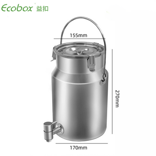Contenedor dispensador de tambor líquido de aceite inoxidable de calidad alimentaria Ecobox para tiendas zerowaste